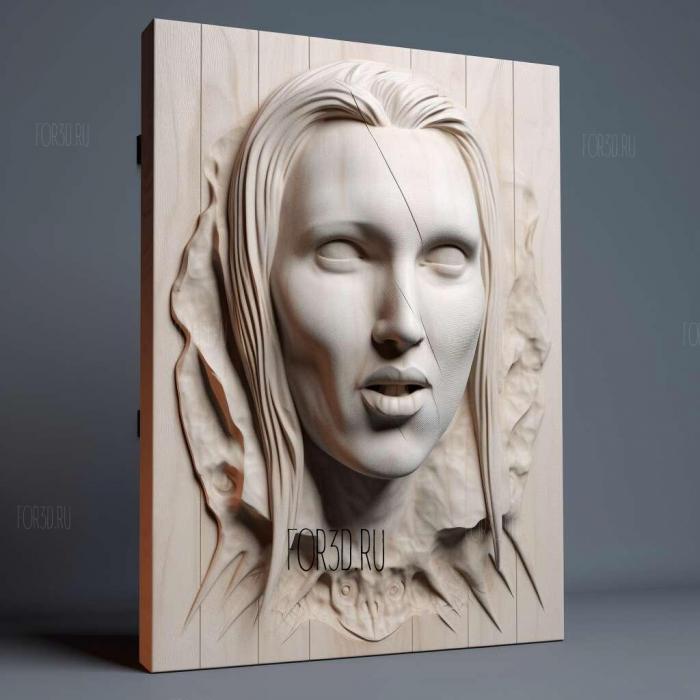 marilyn manson 1 stl model for CNC